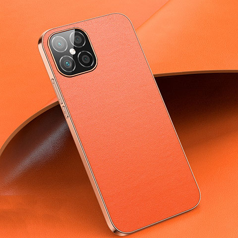 Custodia Lusso Pelle Cover R02 per Huawei Nova 8 SE 5G Arancione
