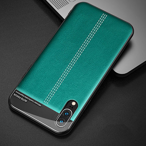 Custodia Lusso Pelle Cover R02 per Huawei P20 Verde