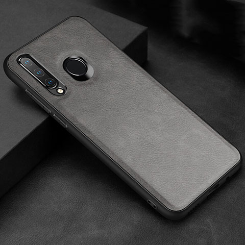 Custodia Lusso Pelle Cover R02 per Huawei P30 Lite Grigio