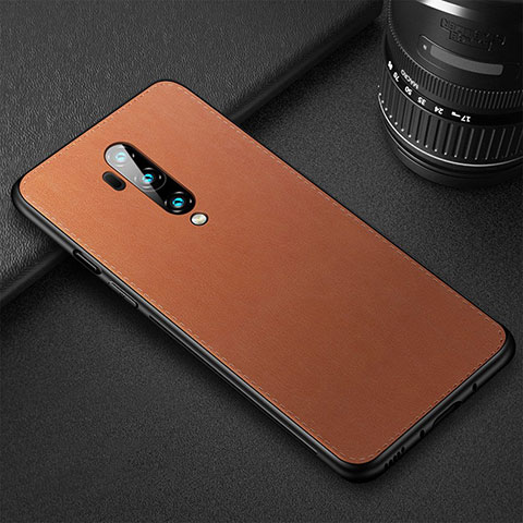 Custodia Lusso Pelle Cover R02 per OnePlus 7T Pro Arancione