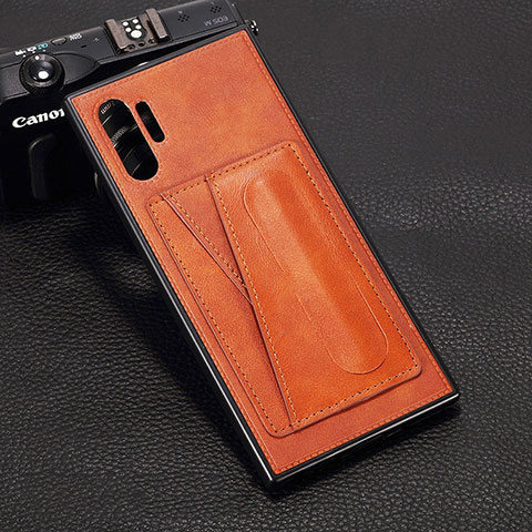 Custodia Lusso Pelle Cover R02 per Samsung Galaxy Note 10 Plus Arancione