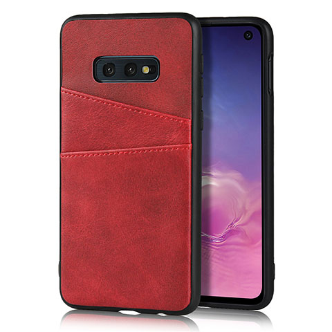 Custodia Lusso Pelle Cover R02 per Samsung Galaxy S10e Rosso