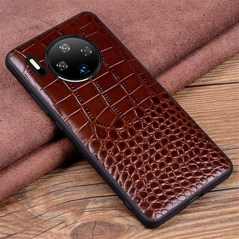 Custodia Lusso Pelle Cover R03 per Huawei Mate 30 Marrone