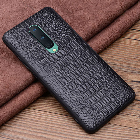 Custodia Lusso Pelle Cover R03 per OnePlus 8 Nero