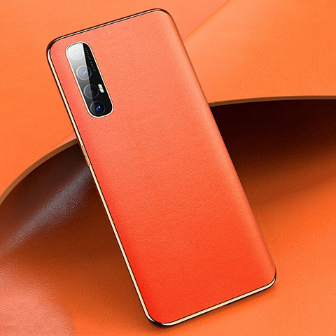 Custodia Lusso Pelle Cover R03 per Oppo Find X2 Neo Arancione