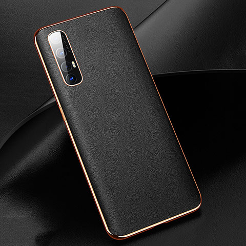 Custodia Lusso Pelle Cover R03 per Oppo Reno3 Pro Nero