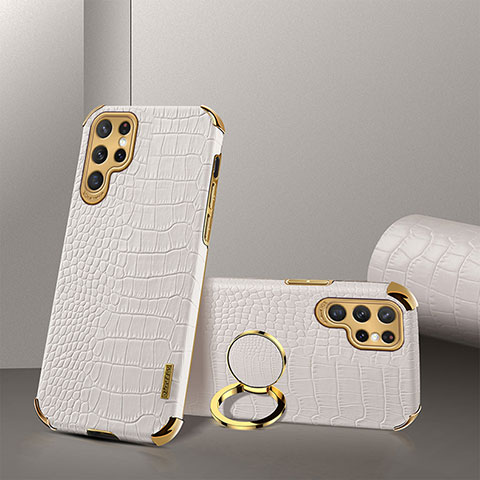 Custodia Lusso Pelle Cover R03 per Samsung Galaxy S21 Ultra 5G Bianco