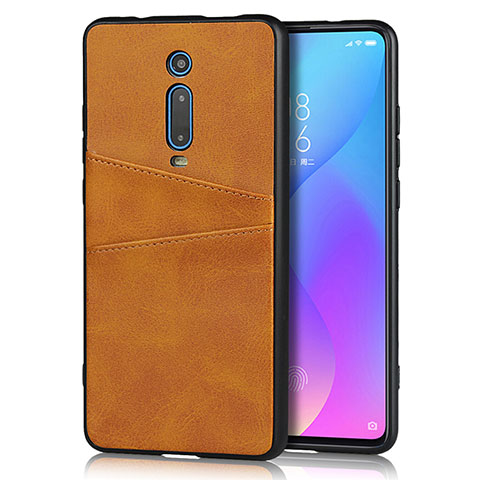 Custodia Lusso Pelle Cover R03 per Xiaomi Mi 9T Pro Arancione