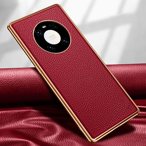 Custodia Lusso Pelle Cover R04 per Huawei Mate 40 Pro Rosso