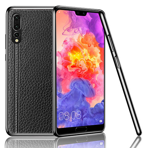 Custodia Lusso Pelle Cover R04 per Huawei P20 Pro Nero