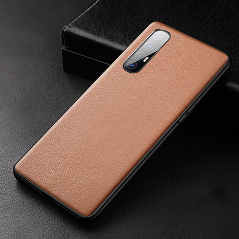 Custodia Lusso Pelle Cover R04 per Oppo Find X2 Neo Arancione