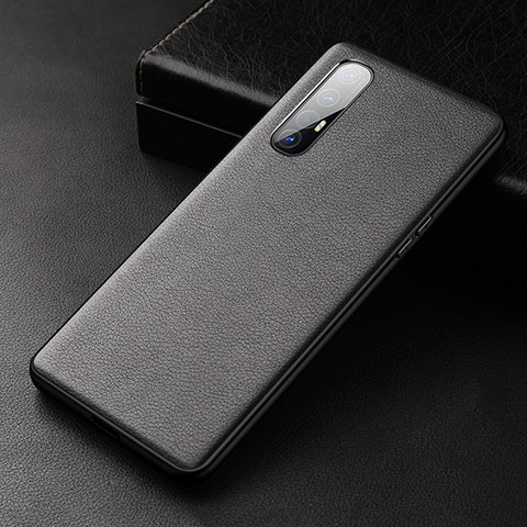 Custodia Lusso Pelle Cover R04 per Oppo Find X2 Neo Nero