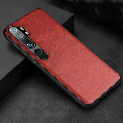 Custodia Lusso Pelle Cover R04 per Xiaomi Mi Note 10 Rosso