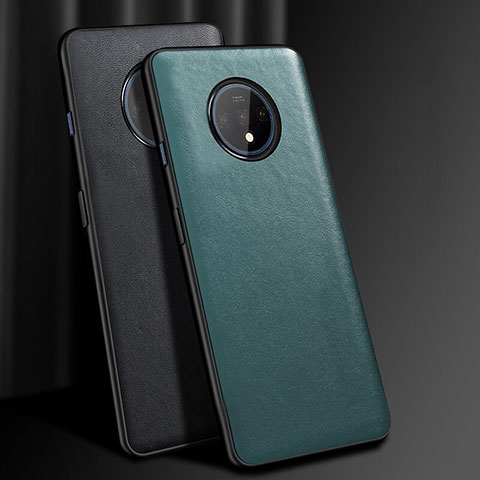 Custodia Lusso Pelle Cover R06 per OnePlus 7T Verde