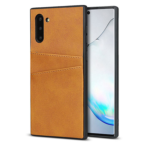 Custodia Lusso Pelle Cover R06 per Samsung Galaxy Note 10 5G Arancione