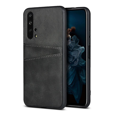 Custodia Lusso Pelle Cover R07 per Huawei Honor 20 Pro Nero