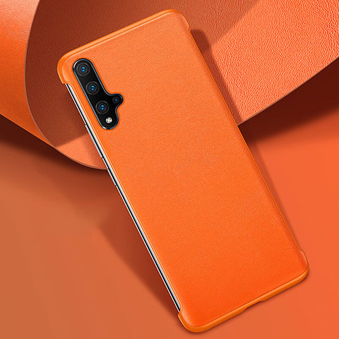 Custodia Lusso Pelle Cover R08 per Huawei Nova 5 Arancione
