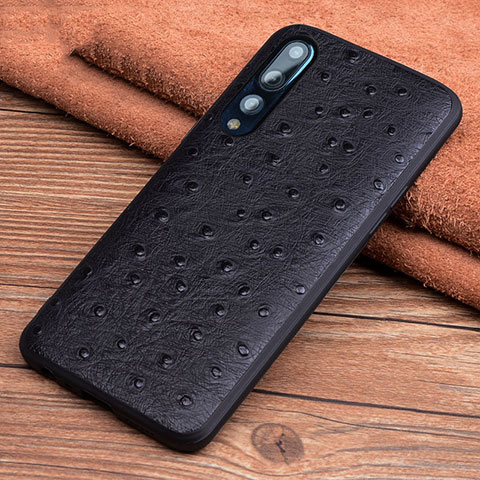 Custodia Lusso Pelle Cover R08 per Huawei P20 Pro Nero