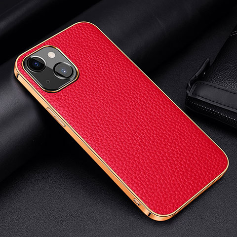 Custodia Lusso Pelle Cover S01 per Apple iPhone 13 Mini Rosso