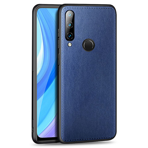 Custodia Lusso Pelle Cover S01 per Huawei Enjoy 10 Plus Blu