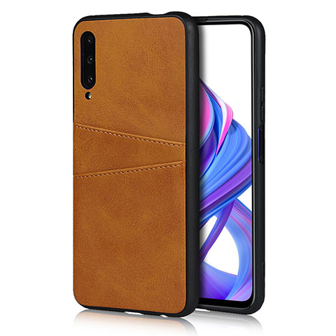 Custodia Lusso Pelle Cover S01 per Huawei Honor 9X Pro Arancione