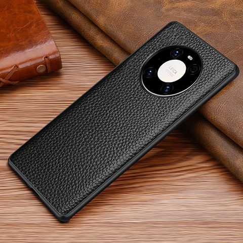 Custodia Lusso Pelle Cover S01 per Huawei Mate 40E Pro 5G Nero