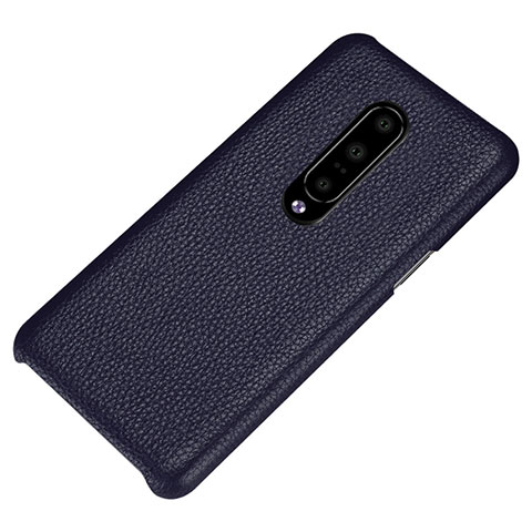 Custodia Lusso Pelle Cover S01 per OnePlus 7 Pro Blu