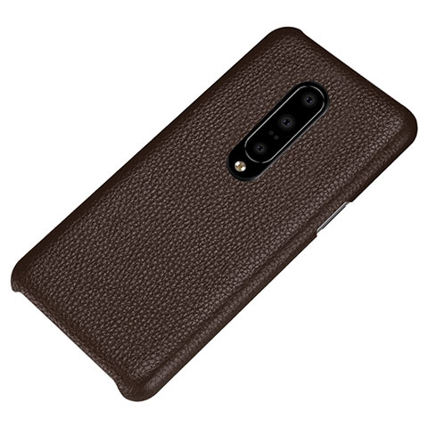 Custodia Lusso Pelle Cover S01 per OnePlus 7 Pro Marrone