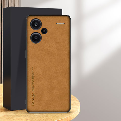 Custodia Lusso Pelle Cover S01 per Xiaomi Redmi Note 13 Pro+ Plus 5G Arancione