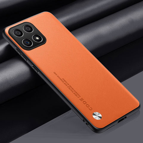 Custodia Lusso Pelle Cover S02 per Huawei Honor X6a Arancione