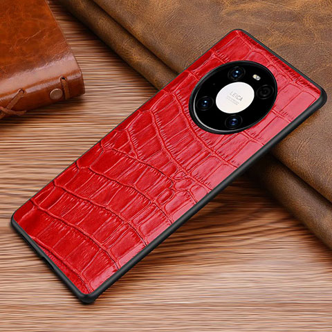 Custodia Lusso Pelle Cover S02 per Huawei Mate 40 Pro Rosso