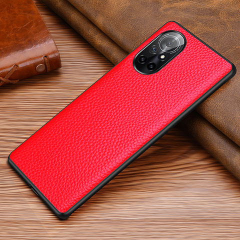 Custodia Lusso Pelle Cover S02 per Huawei Nova 8 5G Rosso