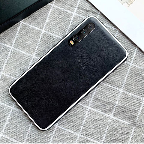 Custodia Lusso Pelle Cover S02 per Huawei P30 Nero