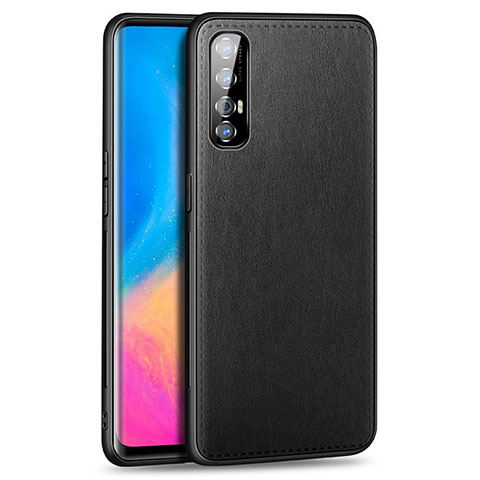 Custodia Lusso Pelle Cover S02 per Oppo Reno3 Pro Nero