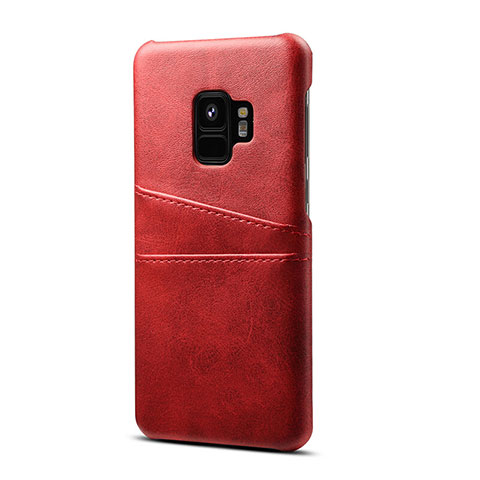 Custodia Lusso Pelle Cover S02 per Samsung Galaxy S9 Rosso