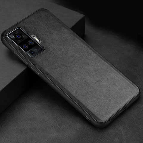 Custodia Lusso Pelle Cover S02 per Vivo X50 Pro 5G Nero