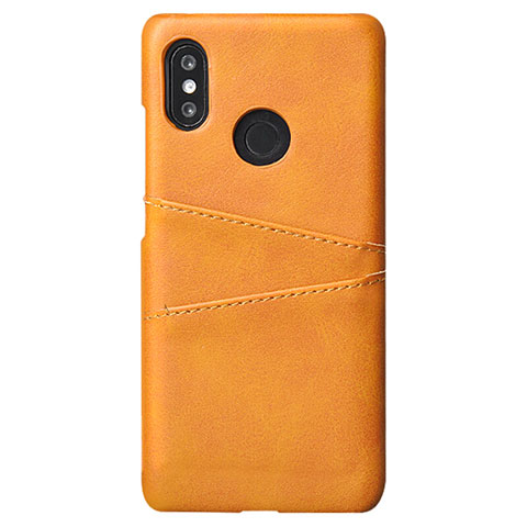 Custodia Lusso Pelle Cover S02 per Xiaomi Mi 8 Arancione