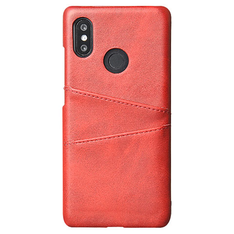 Custodia Lusso Pelle Cover S02 per Xiaomi Mi 8 Rosso