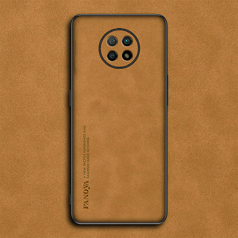 Custodia Lusso Pelle Cover S02 per Xiaomi Redmi Note 9T 5G Marrone