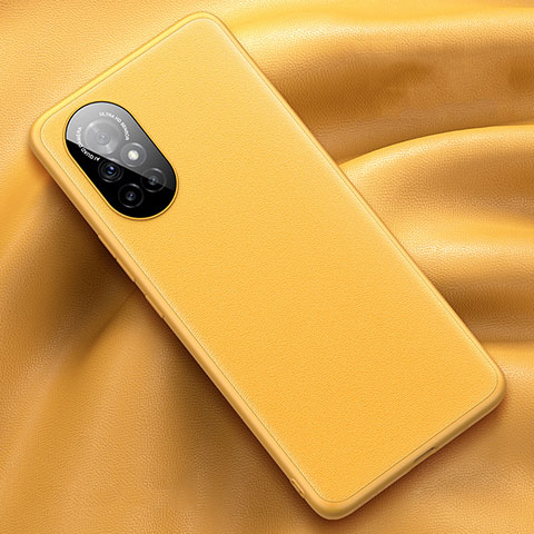 Custodia Lusso Pelle Cover S04 per Huawei Nova 8 5G Giallo