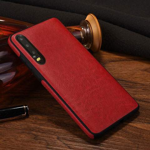 Custodia Lusso Pelle Cover S04 per Huawei P30 Rosso