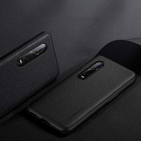 Custodia Lusso Pelle Cover S06 per Oppo Find X2 Pro Nero