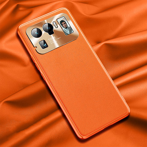 Custodia Lusso Pelle Cover S06 per Xiaomi Mi 11 Ultra 5G Arancione