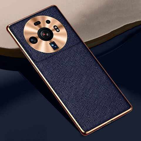 Custodia Lusso Pelle Cover S09 per Xiaomi Mi 12 Ultra 5G Blu