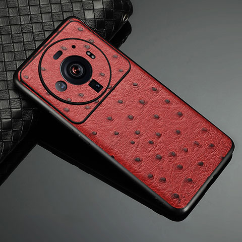 Custodia Lusso Pelle Cover S11 per Xiaomi Mi 12S Ultra 5G Rosso