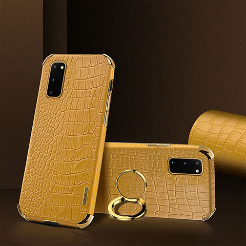 Custodia Lusso Pelle Cover XD2 per Samsung Galaxy S20 5G Giallo