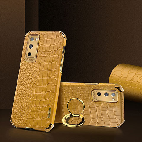 Custodia Lusso Pelle Cover XD2 per Samsung Galaxy S20 Lite 5G Giallo