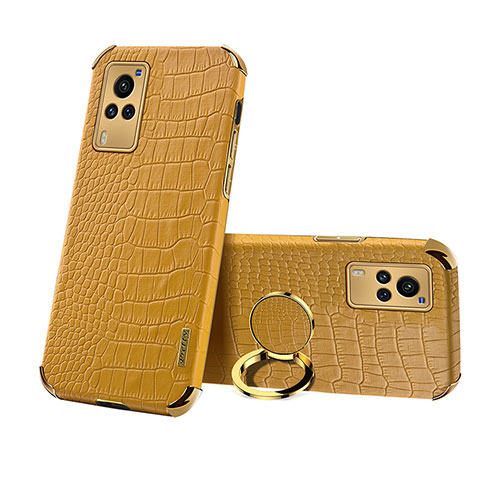 Custodia Lusso Pelle Cover XD3 per Vivo X60 Pro 5G Giallo