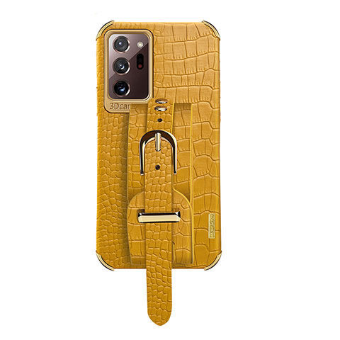 Custodia Lusso Pelle Cover XD5 per Samsung Galaxy Note 20 Ultra 5G Giallo