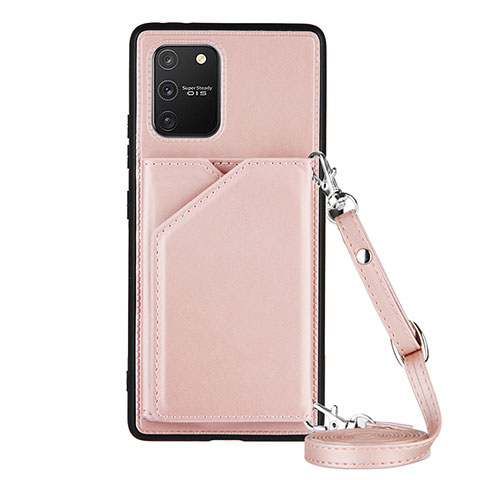 Custodia Lusso Pelle Cover Y02B per Samsung Galaxy M80S Oro Rosa